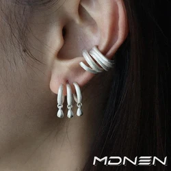 2023 New Multi-layer Animal Bone Earrings Frosted Texture Alloy Punk Retro Style Men's And Women's Jewelry Party Gifts