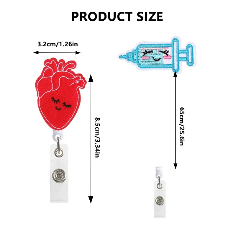 1pc Doctor Style Badge Reel Nurse Workers Enfermera ID Holder Retractable Card Holder Accessory