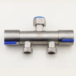 304 Stainless Steel Washing Machine Faucet Double Use Bibcock Laundry Mop Pool Tap Dual Handles Washing Machine Taps angle valve