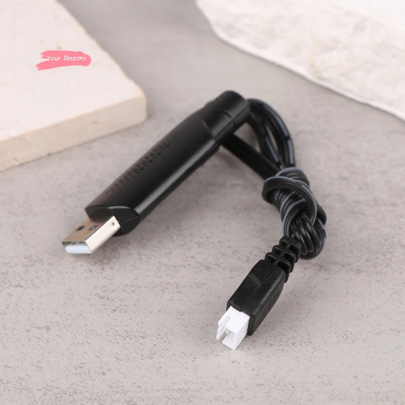 شاحن USB 2S 7.4V 1A لبطاريات ليبو 7.4V 2S مع موصلات XH-3P المتوافقة مع سيارات RC بدون طيار والقوارب كابل شحن USB