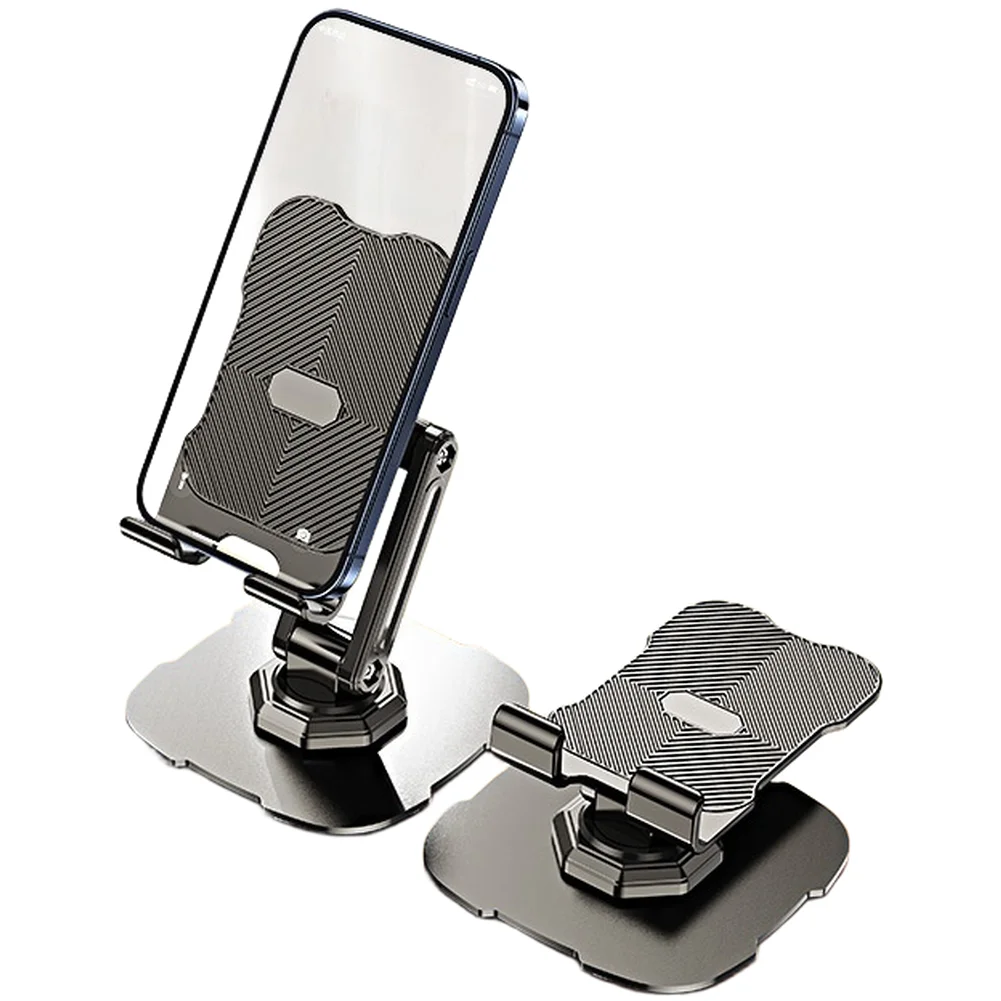 

360 Degree Adjustable Foldable Phone Holder for Mobile Tablet with Telescopic Height and Wide Device Compatibility