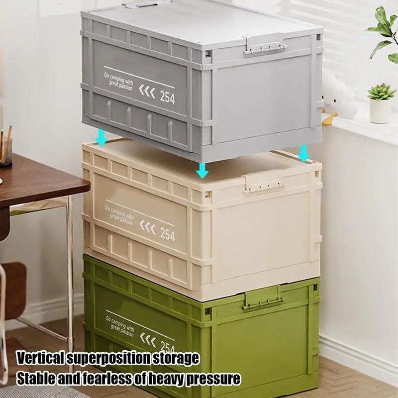 

Foldable Storage Foldable Bins Space-Saving Heavy Duty Portable Baskets Stackable Containers Carrier For Trunk Camping Industry