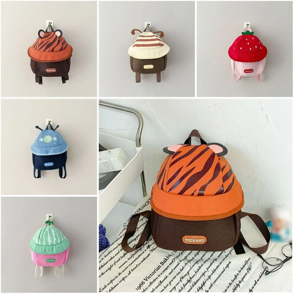 Cute Nylon Mushroom Backpack Strawberry Mini Kindergarten Schoolbag Large Capacity Kid Backpack Children Boys Girls