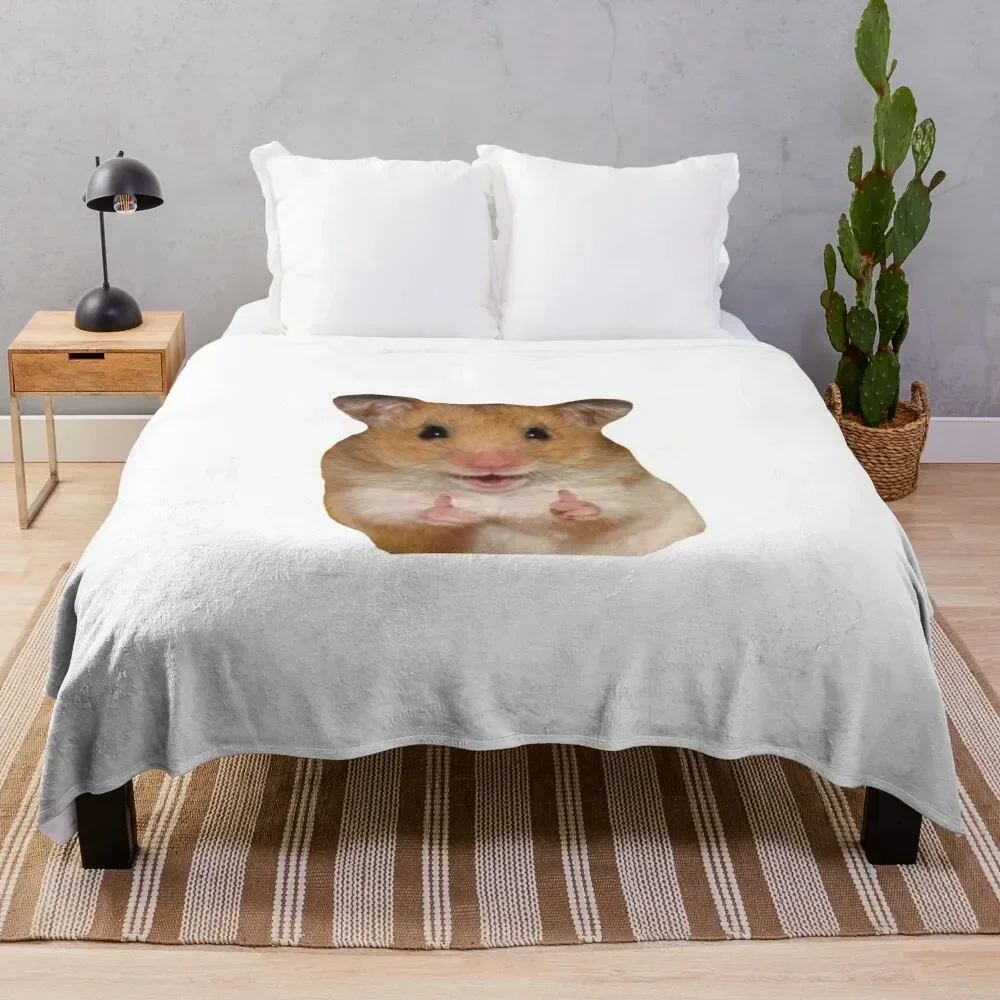 

Thumbs up hamster Throw Blanket Sofa Thermal Designers Blankets