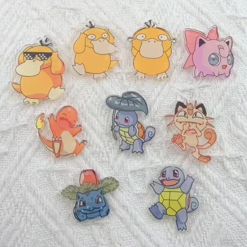 10 Stück Acryl-Cartoon-Anhänger, DIY-Schatzanhänger, Schlüsselanhänger, Schmuckzubehör