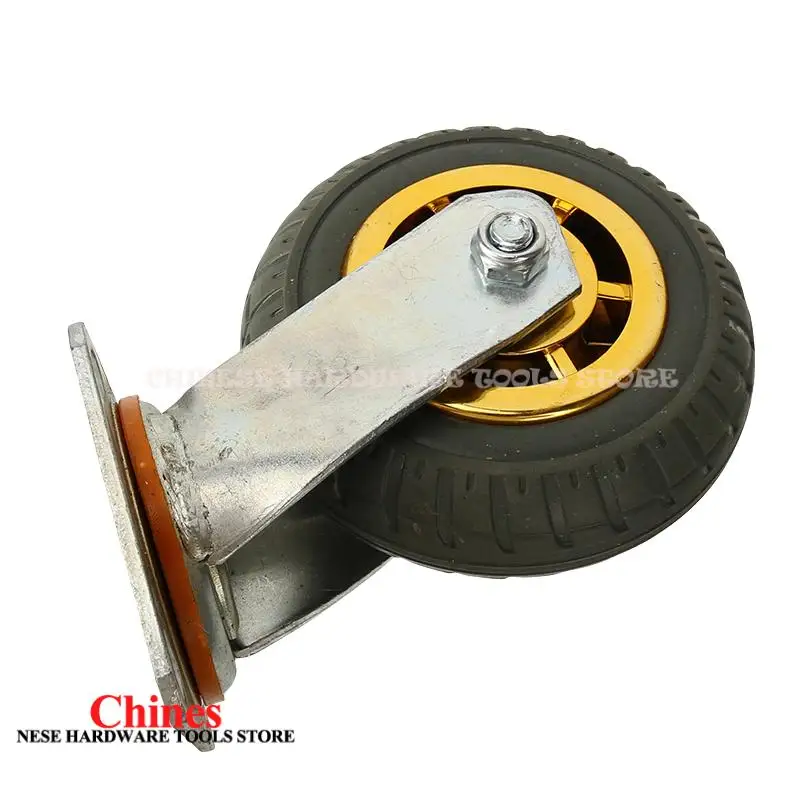 عجلات مطاطية عالية الجودة مقاس 6 بوصات مع حامل جانبي: عجلات دوارة مثالية لخزانة العربة واستخدام الأثاث الصغير