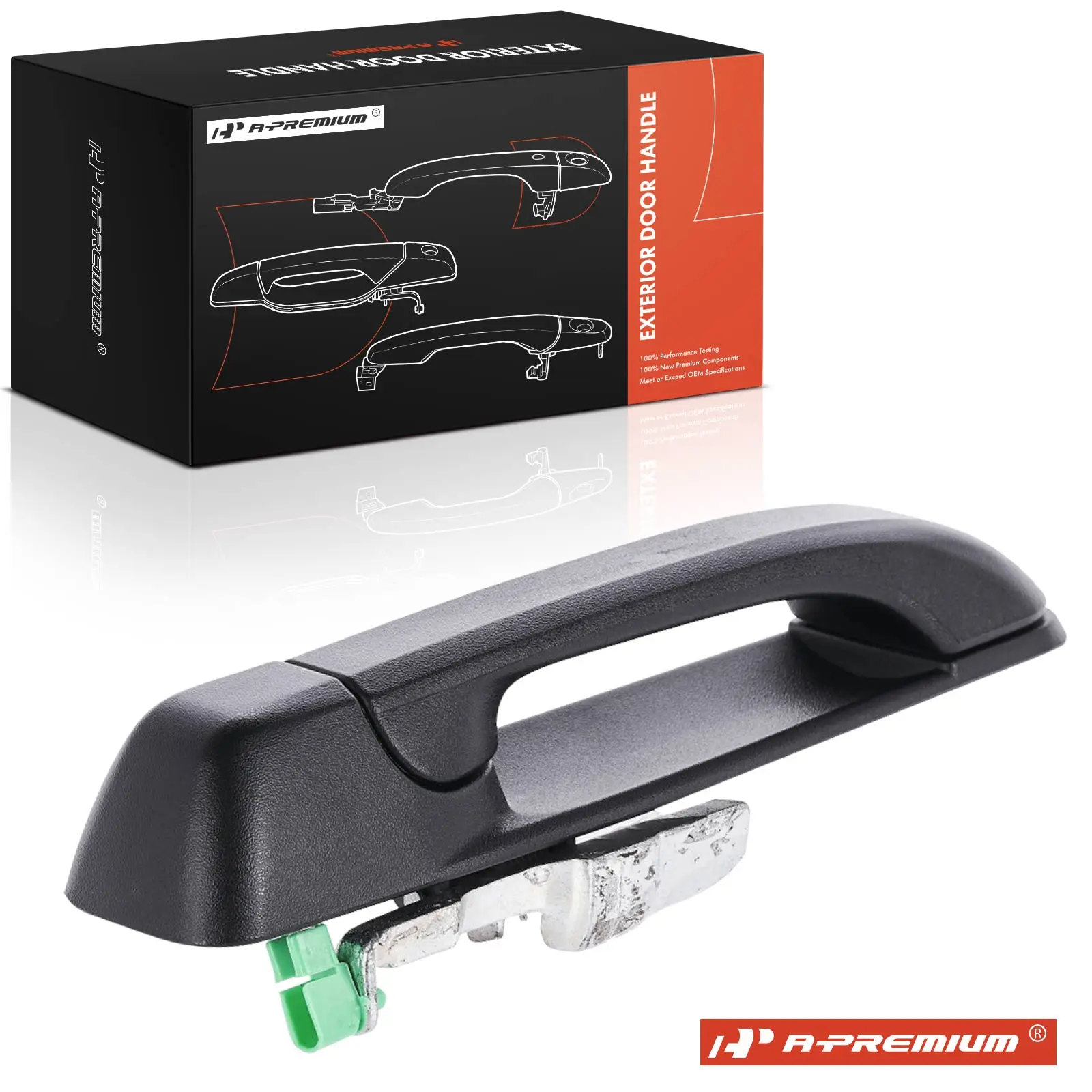 A-Premium Rear Driver Side Textured Black Exterior Door Handle for Jeep Grand Cherokee 2005-2010 Commander 2006-2010