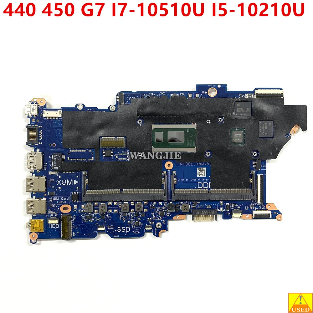 

Used For HP ProBook 440 450 G7 Laptop Motherboard I7-10510U I5-10210U CPU MX250 2GB DAX8MMB18D0 X8M-8L L78082-601 DDR4