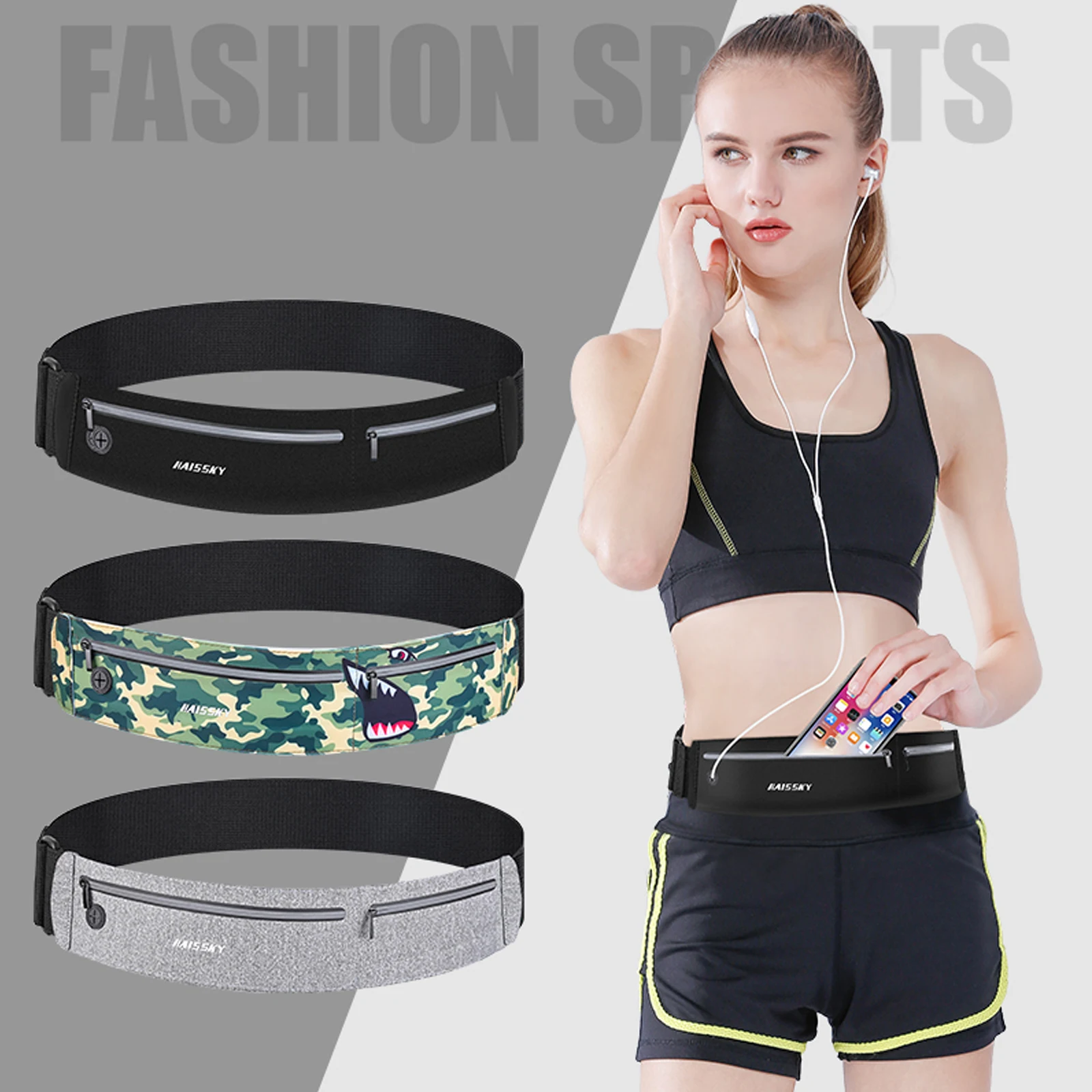 Ventilate Waterproof Running Fitness Sports Zipper Waist Pack For iPhone 15 14 13 12 Pro Max Samsung S23 S22 A73 HUAWEI Mate60