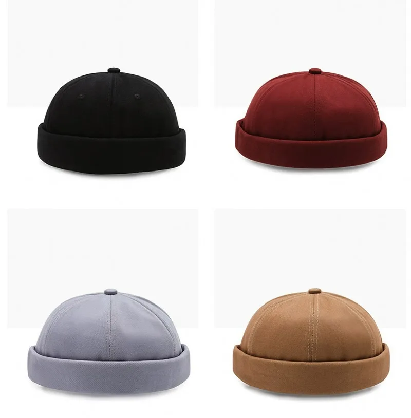 Multipurpose Beanie Artist Hip Hop Fashion Cotton Brimless Skullies Cap Trend Street Portable Docker Hat Men Women Autumn Winter