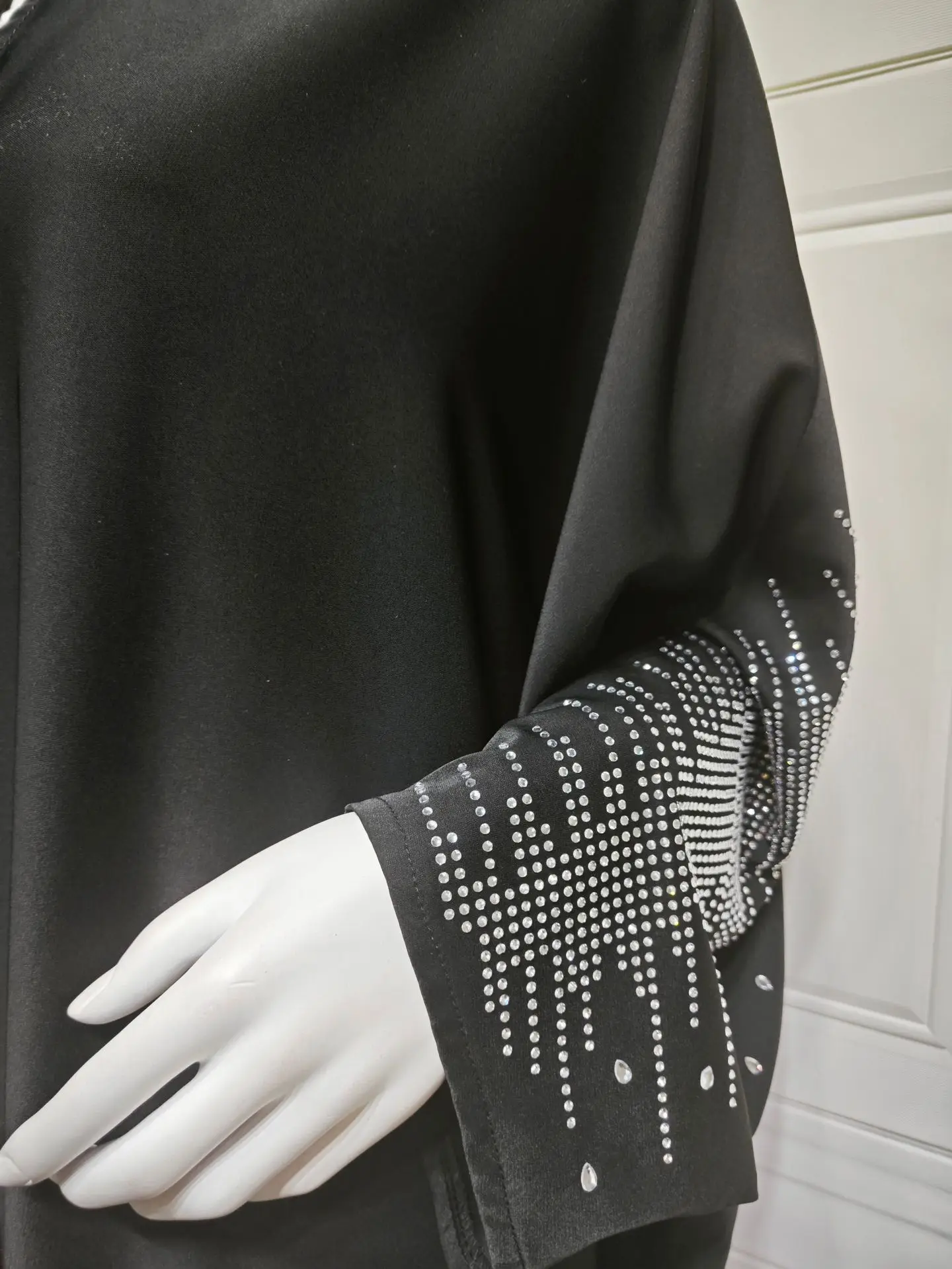 

New Diamonds Open Kimono Abaya for Women Muslim Dress Dubai Jalabiya Turkey Kaftan Caftan Arab Robe Saudi Femme Islamic Clothing