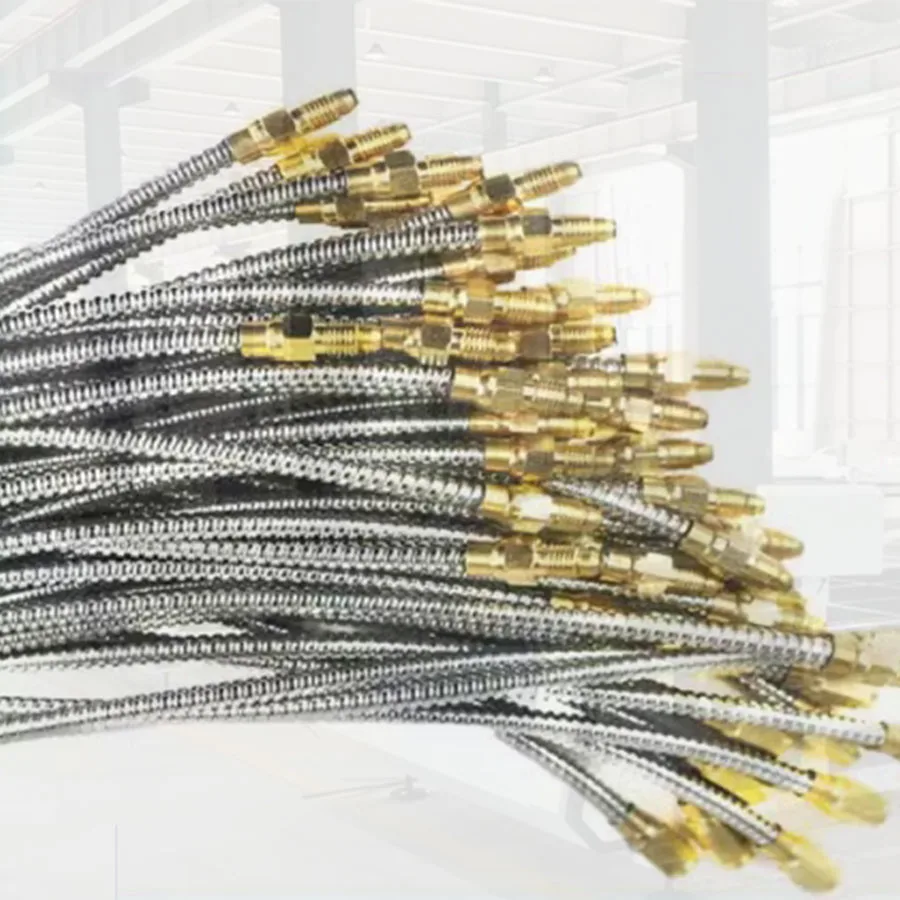 Stainless steel corrugated pipe sleeve oil pipe M4M6 CNC machine tool lubricating oil pipe CNC lathe spring guide oil pipe joint