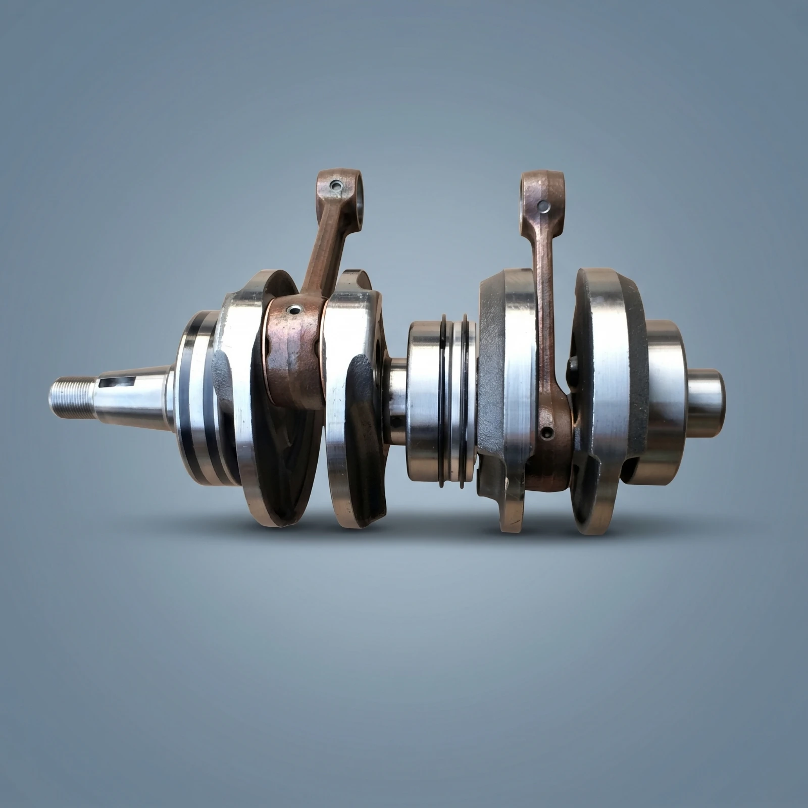 Crankshaft with Connecting Rods Precision Machined Crankshaft Connecting Rod Part Alloy Steel Reliable for Mechanics