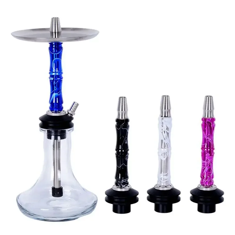 High end shisha set resin mixed hookah V2A stainless steel Sheesha hookahs with color box accessories