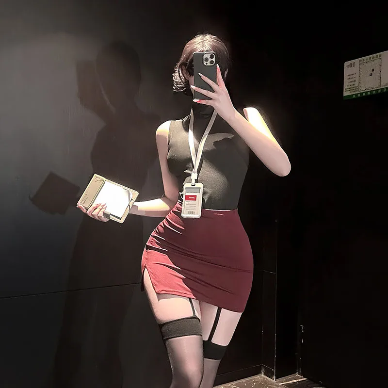 زي المعلم المثير للنساء ملكة جمال السكرتير التأثيري زي مكتب سيدة لعب الأدوار الملابس الداخلية المثيرة ملابس الزوجين الجنس الاباحية الملابس