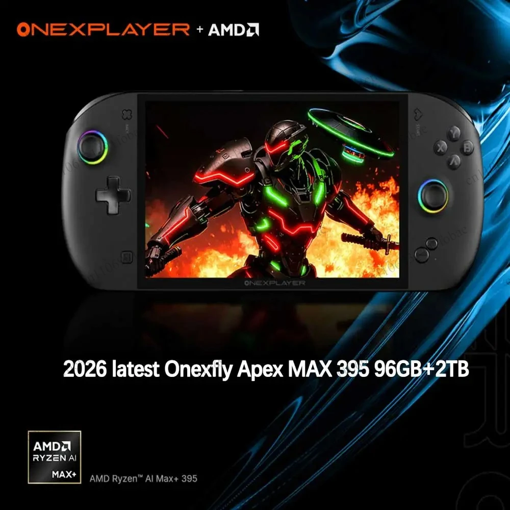 2026 latest Onexfly Apex AMD Ryzen AI Max+ 395 96GB LPDDR5/2TB handheld game console 8" Pro-Gaming Display Built for  Gamers