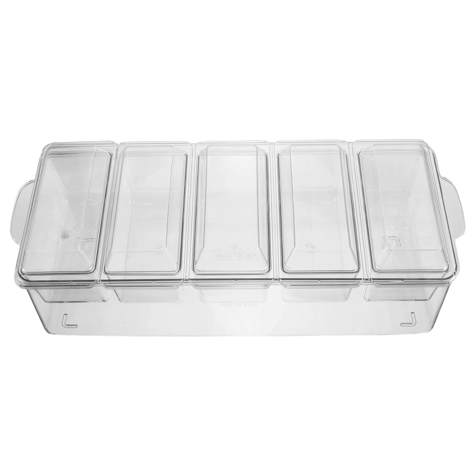 

1Set Chilled Serving Tray with Removable Sections Food Safe Multi Compartment Container for Salad Fruit Appetizer Storage