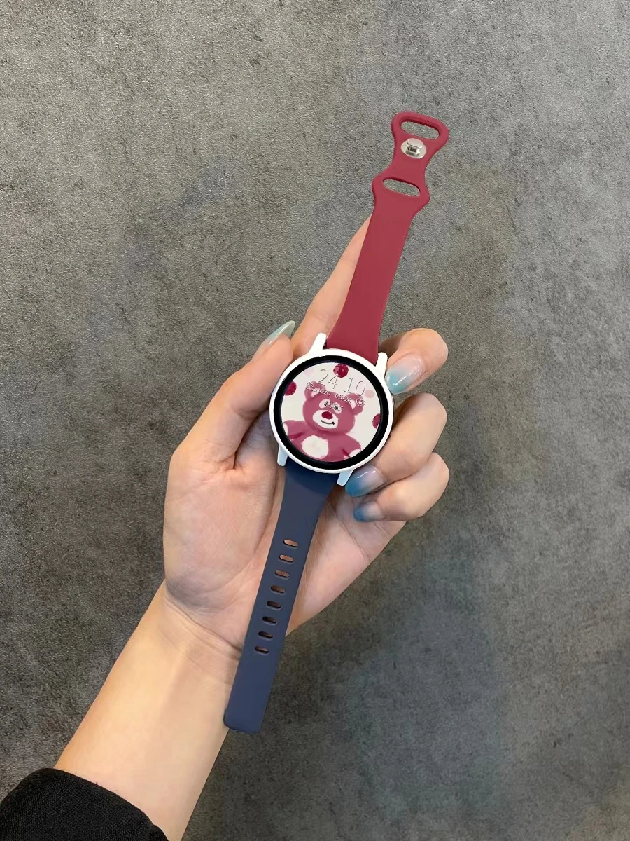 Silicone Strap for Samsung Galaxy Watch3 41/45mm 4Classic 5 40/44mm Active Gear Loop for Huawei Watch GT Huami Amazfit GTR Band