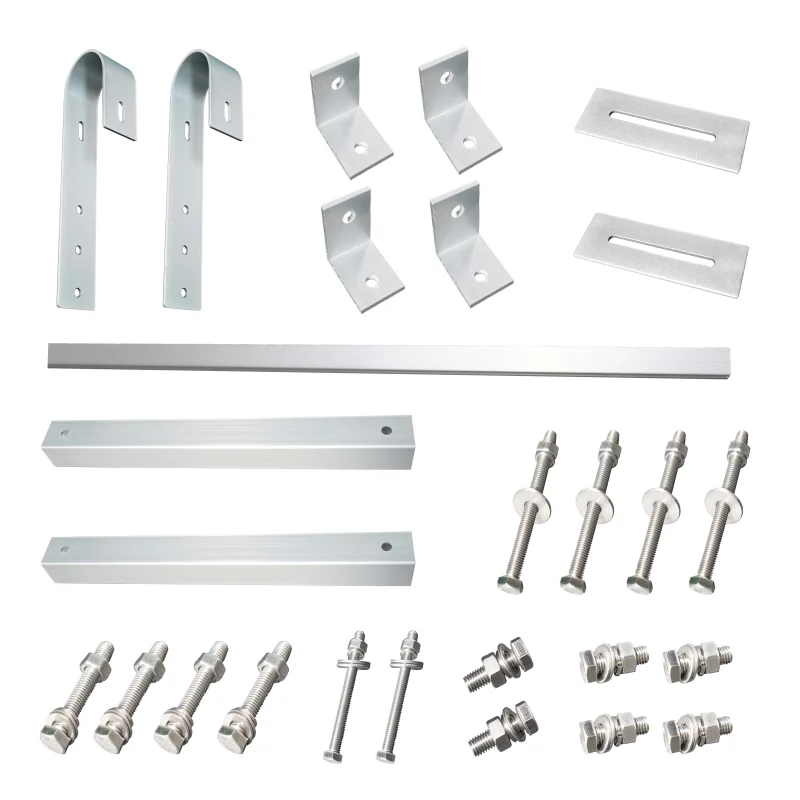 PowMr 410 واط لوحة طاقة شمسية سوداء بالكامل مع مجموعة دعامة للشرفة لوحة طاقة شمسية مقاومة للماء مصدر طاقة منزلي مناسب كهربائي منزلي