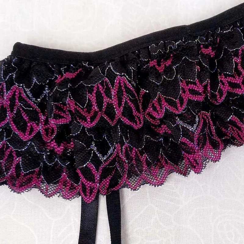 أزياء مثير الحمالات سيسي يرتدي شير الدانتيل والتطريز رجل ثونغ الملابس الداخلية الأربطة حزام للجوارب هدفين الملابس الداخلية #4