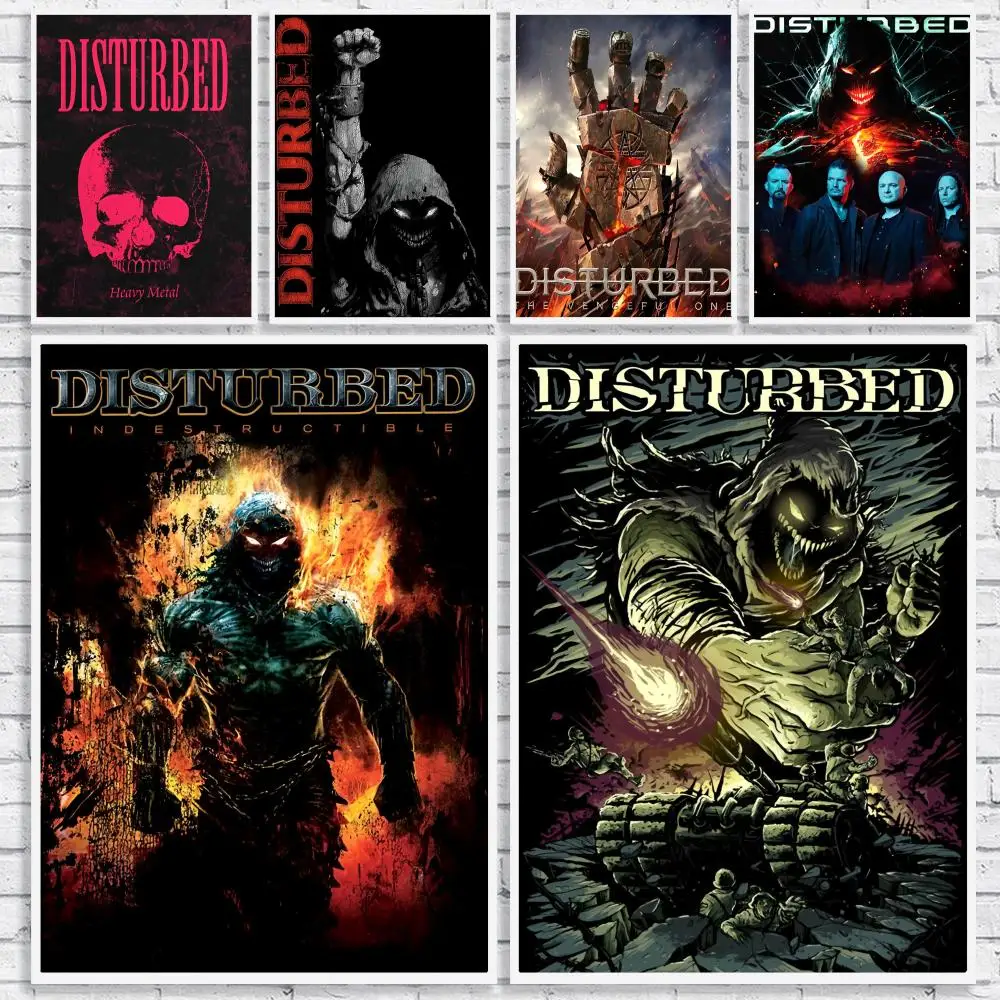 Nu Metal Band D-DisturBed Poster Versatile HD Waterproof Wall Art Self-Adhesive Decor for Any Space Ideal Gift