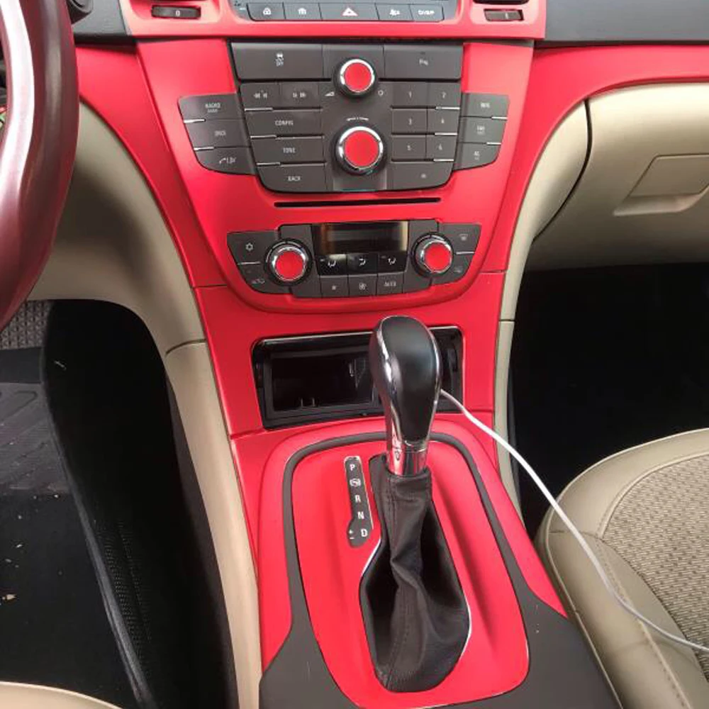 ForBuick Regal Opel Insignia 2009-2016InteriorCentralControlPanelDoor Handle Carbon Fiber Stickers Decals Car Styling Accessorie