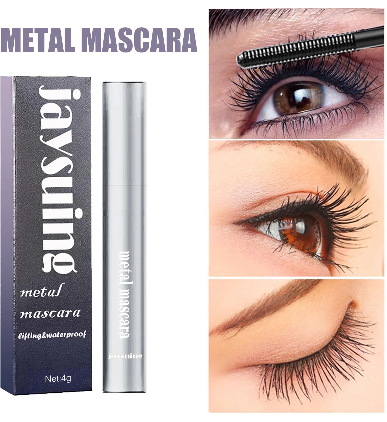 Curling Mascara verlängert voluminöse natürliche Wimpern, wisch festes, langlebiges, wasserdichtes schwarzes Wimpern-Make-up