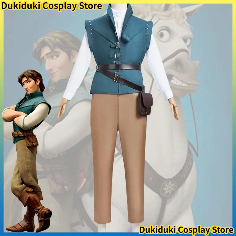 

Аниме Флинн Райдер Запутанная Рапунцель Косплей Костюм Взрослых Мужчин Униформа Хэллоуин Костюмы для выступлений Принц Ролевые наряды