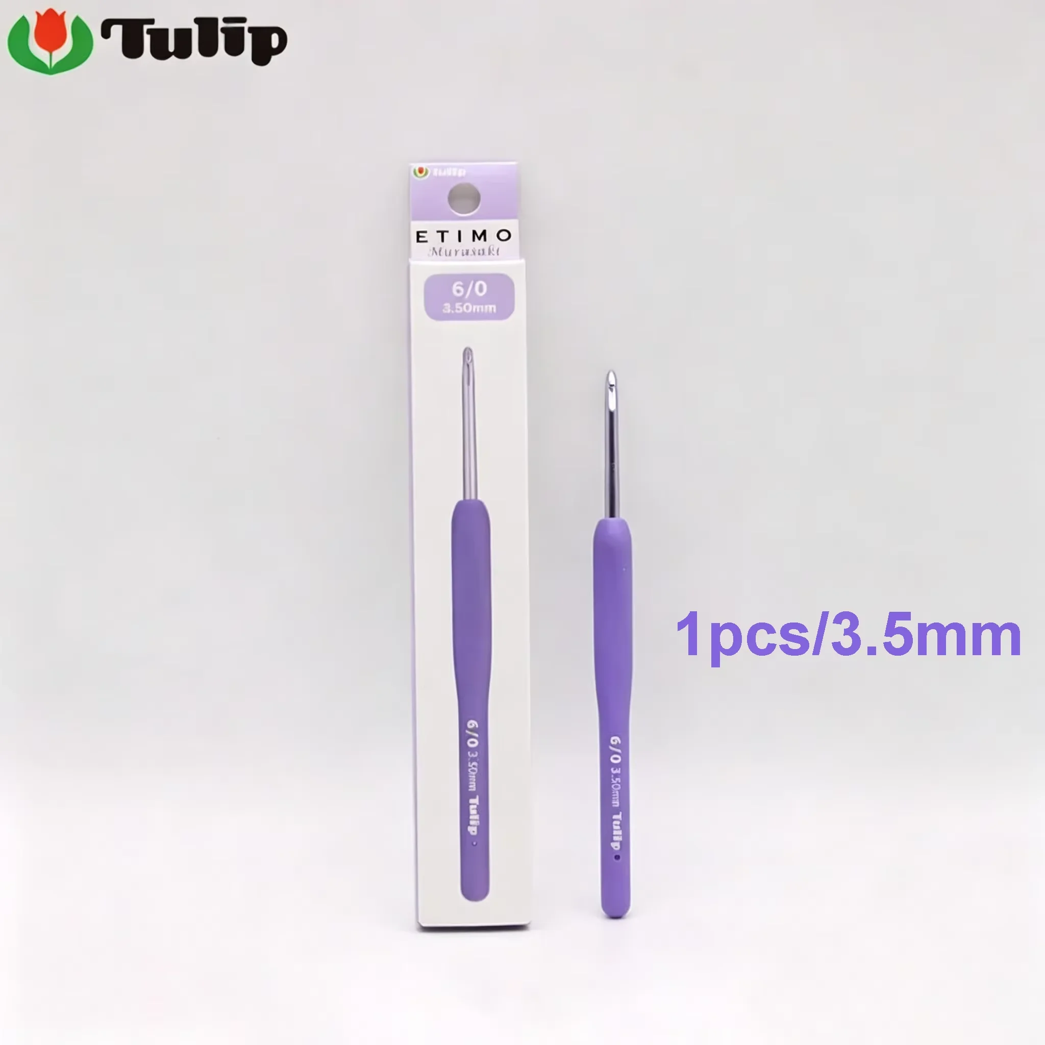 Originele Japanse Tulip ETIMO Murasaki haaknaald met comfortabele, ergonomische en zachte handgreep, garenbrei- en haakgereedschap