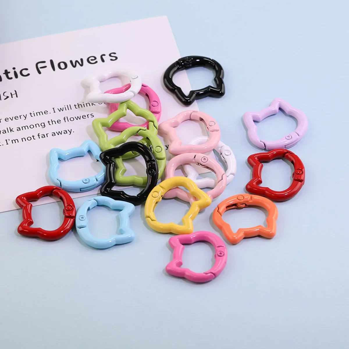 10Pcs Colorful Metal Lobster Claw Clasps Swivel Lanyards Trigger Strap with Key Ring Bag Key Chains DIY Accessories