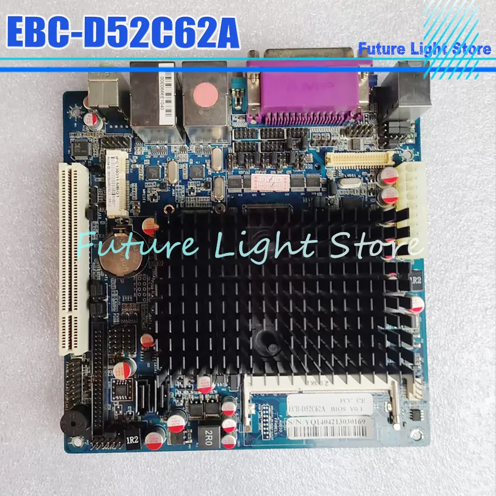 ITX-IP5MI816 EBC-D52C62A Dual Gigabit Ethernet Port D525 Integrated CPU Computer Motherboard