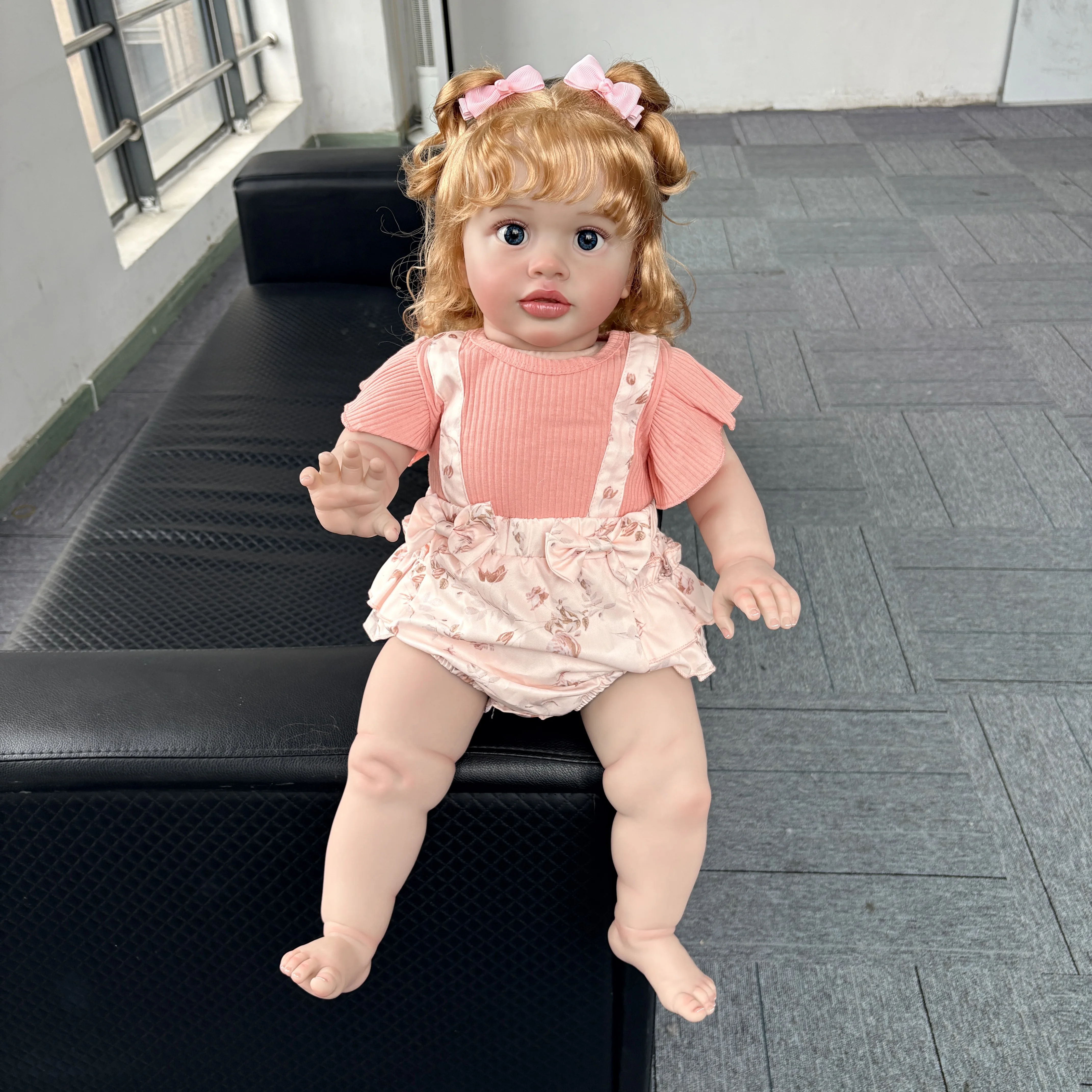 26''66cm Reborn Pippa High Quality Hand Painted Realistic Visible Veins 3D Skin Toddler Girl Lifelike Collectible Art Doll - view 5