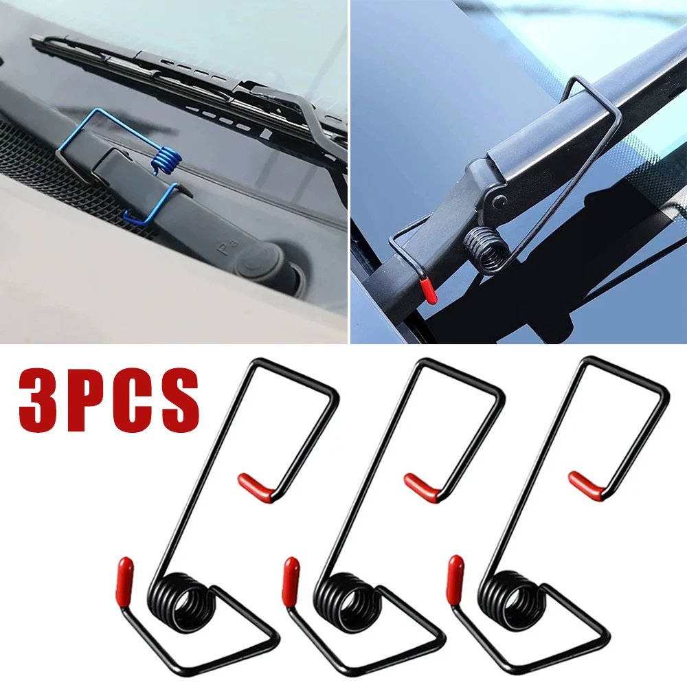 Universal Alloy Car Wiper Booster Spring Anti-Scratch Gripper Reduce Noise Vibration Better Windshield Contact & Clear Vision