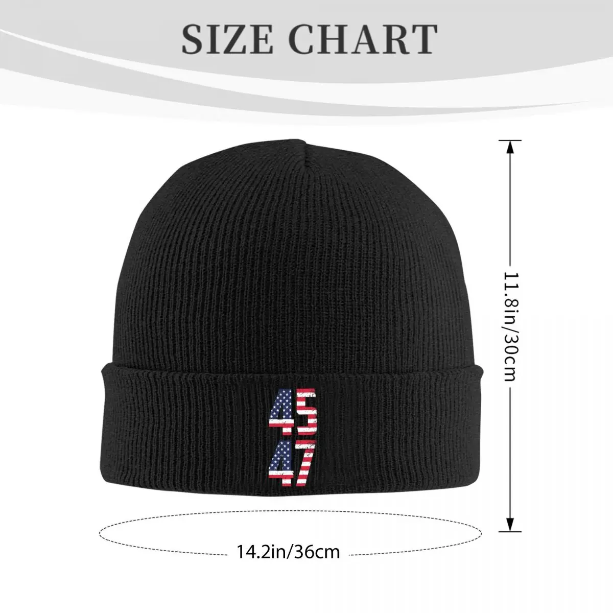 President Trump 2024 American Flag 45 47 Warm Knitted Cap Hip Hop Bonnet Hat Autumn Winter Outdoor Beanies Hats for Men Women