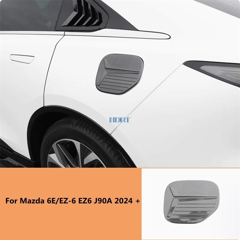 

Для Mazda 6E/EZ-6 EZ6 J90A 2024 + аксессуары в стиле автомобиля, внешняя наклейка, крышка топливного бака, масляная крышка, крышка порта зарядки, отделка