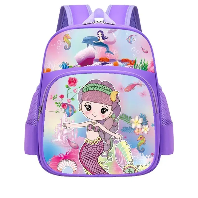 Kindergarten children schoolbags spine protection and load reduction boys and girls backpacks lightweight printed backpack