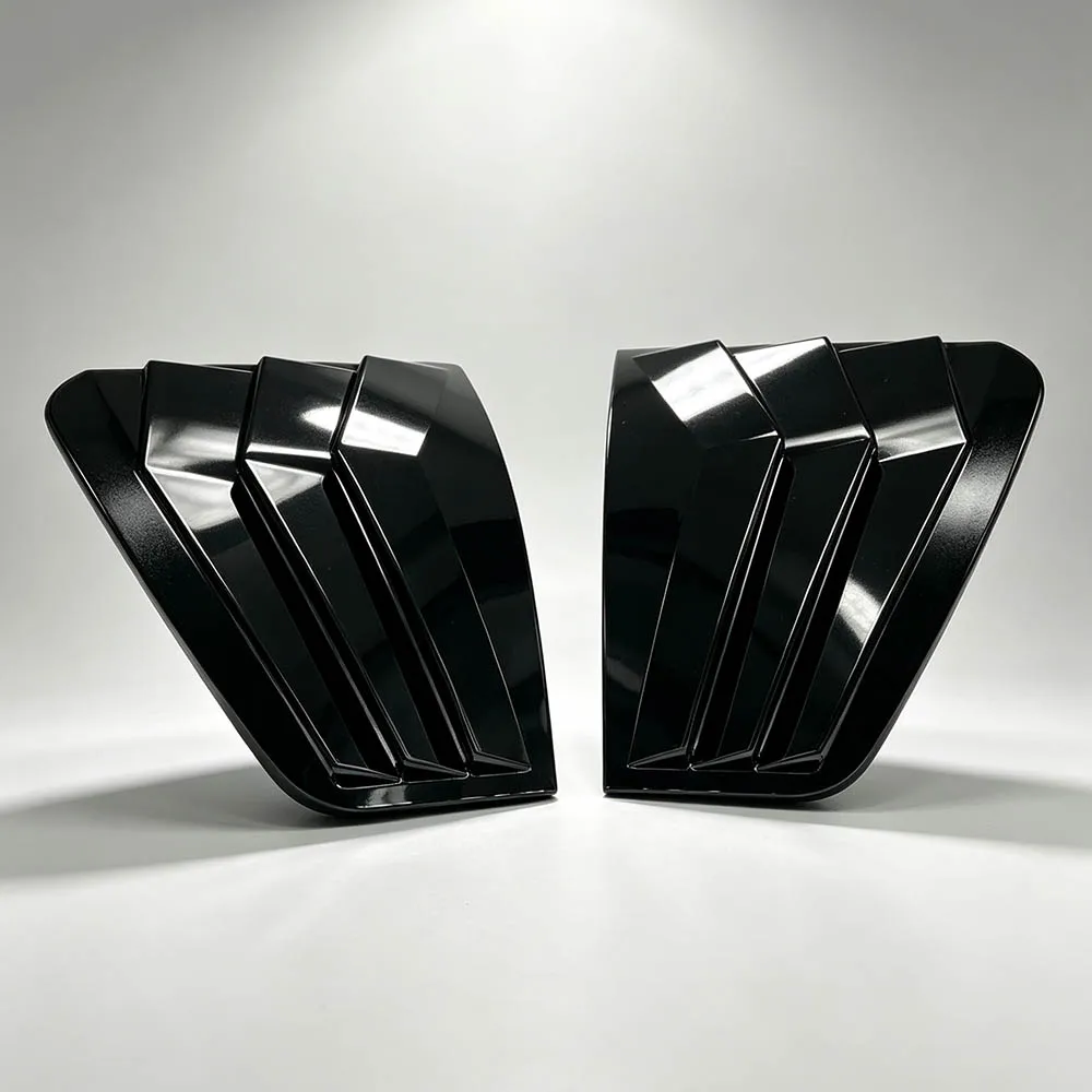 For VW Golf MK7 MK7.5 2013-2019 Rear Louver Window Side Shutter Cover Trim Sticker Vent Scoop ABS Carbon Fiber Black Parts