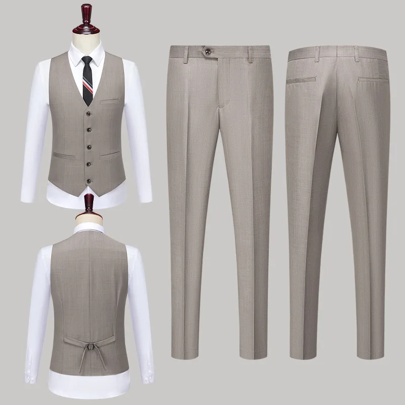 (4) Customized 2024 Male Groom Dress Casual Business Suit