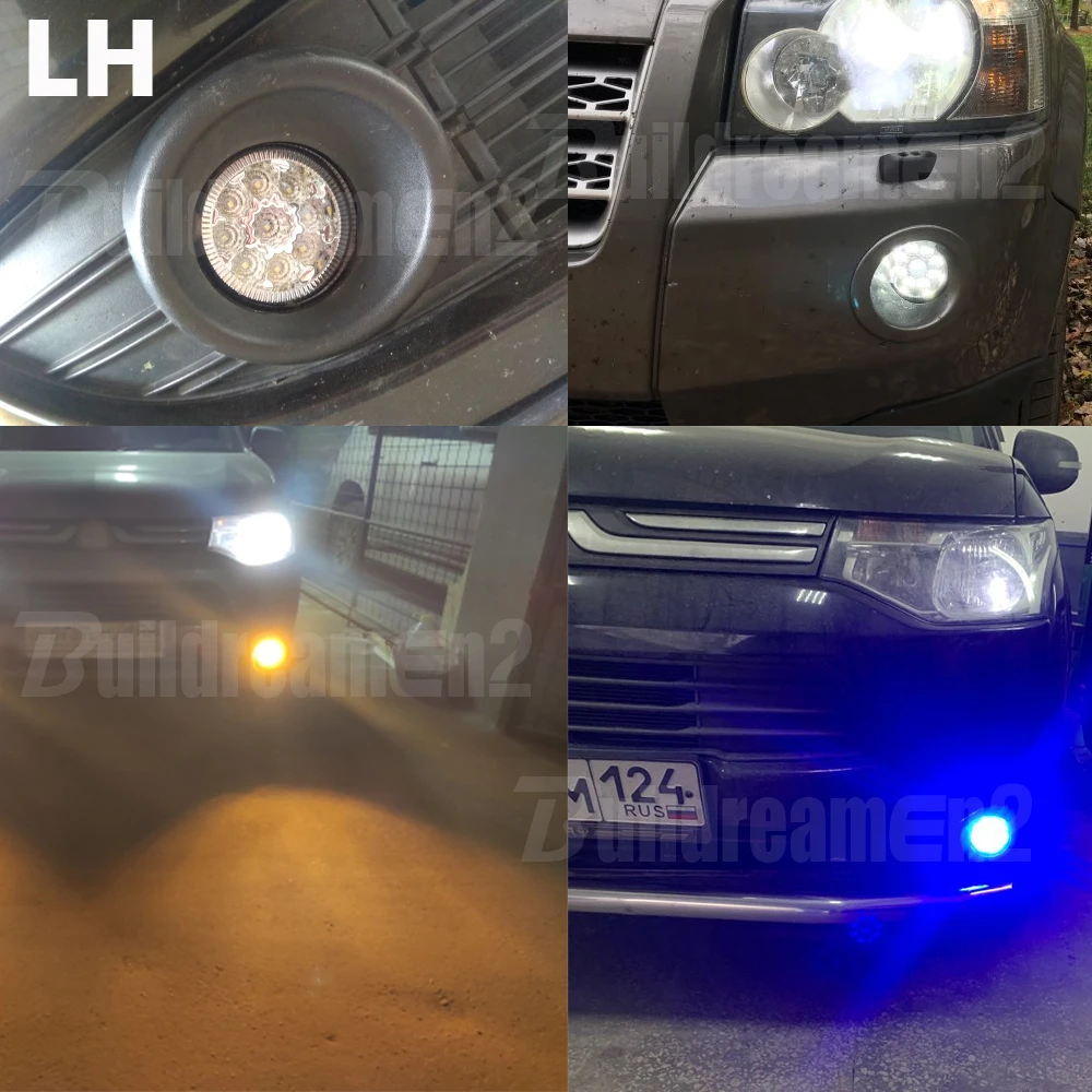 2 X Car Front Bumper Fog Light Assembly For Fiat Panda (312_, 519_) 2012-2022 30W 6000LM LED Fog Daytime Running Lamp DRL H11