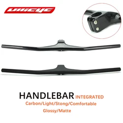 ULLICYC Integrated Carbon Bicycle Handlebar MTB Handlebar Matte Glossy Mountain Width 660 ~ 800mm, 28.6mm Bike Accessories