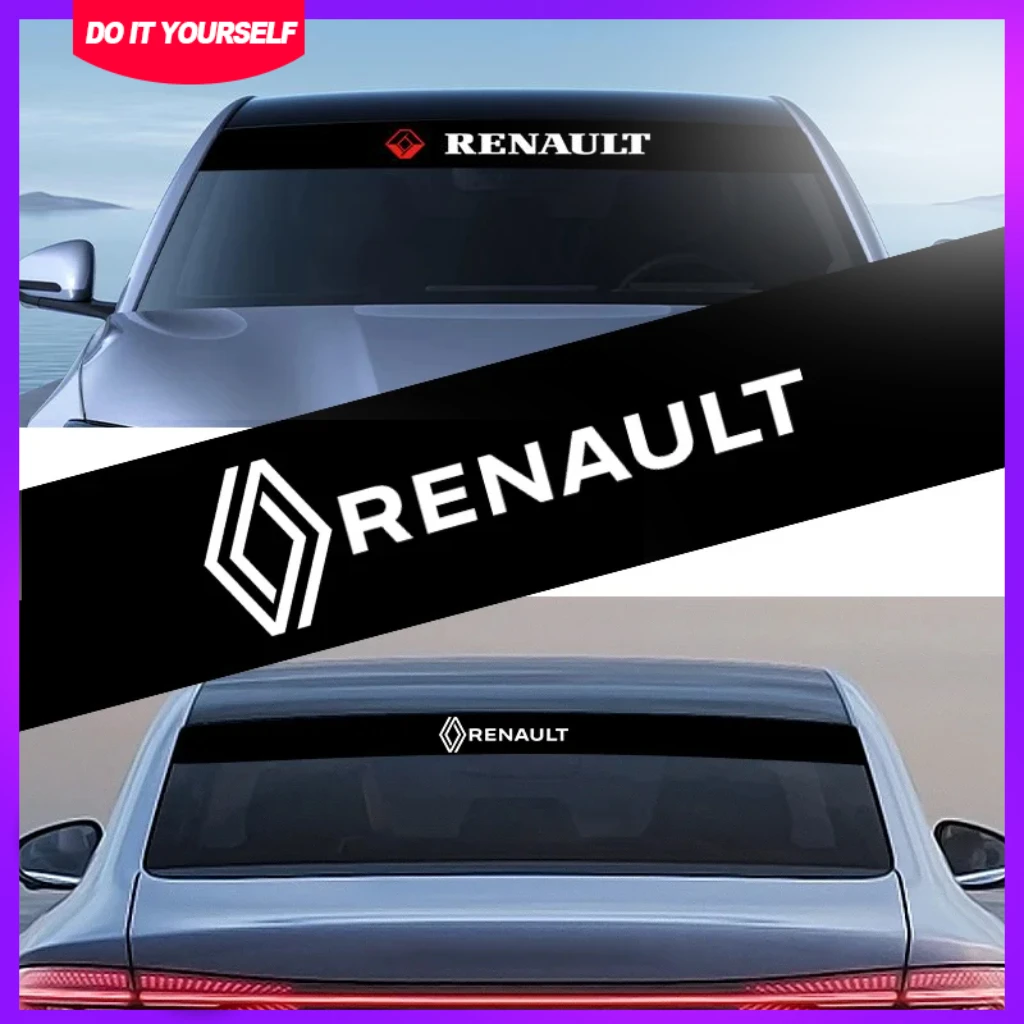

Personalized and cool front windshield car sticker For Renault Sport Duster Megane 2 3 4 Clio Fluence Logan Captur Arkana Laguna
