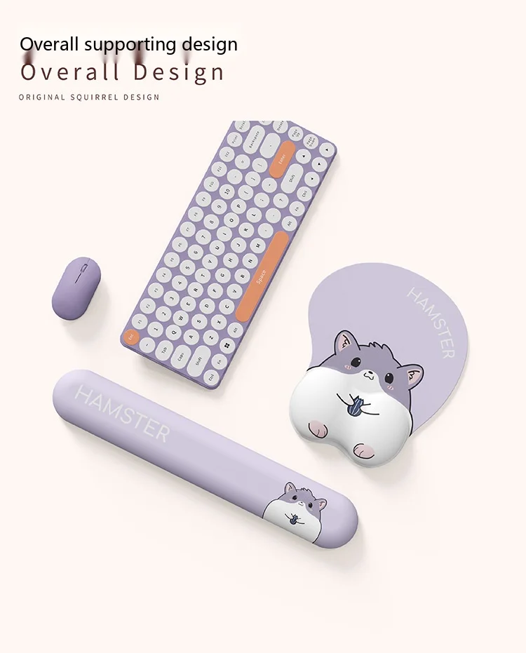 3D-Cartoon-Silikon-Handgelenkauflage-Mauspad in Hamsterpfotenform, niedliche ergonomische Schreibtischunterlage für Büro und Gaming – Detail 3