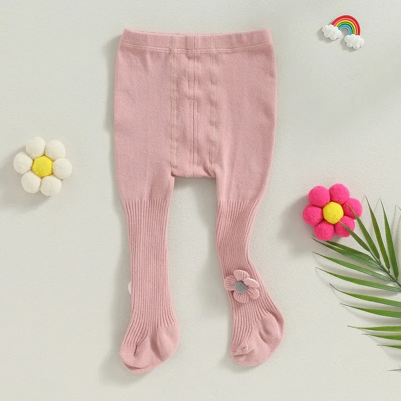 Children Baby Kid Girl Pantyhose Spring Autumn Clothes Elastic Waist Flower Stockings Slim Socks Tights Baby Items