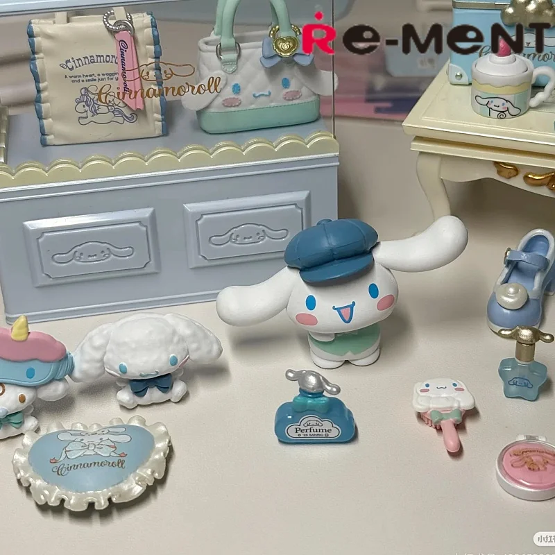 

Rement Sanrio Cinnamoroll Miniature Scene Collection Desktop Ornament Simulation Figure Toy for Birthday Gifts