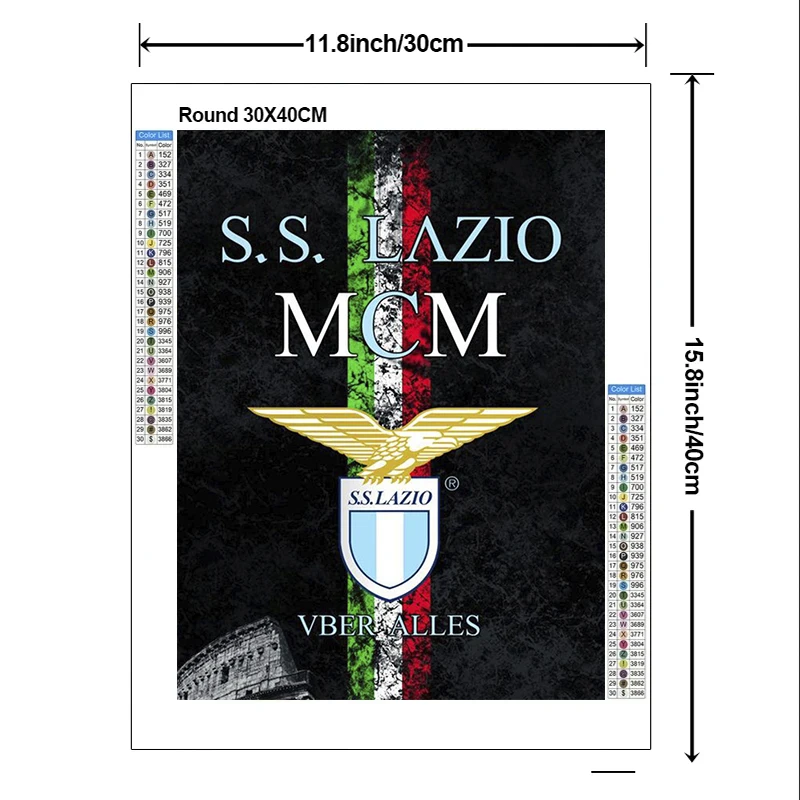 2024 nuovo 5D fai da te S.S. Kit di pittura diamante del laos calcio diamante ricamo colore pittura a olio fatto a mano fai da te mosaico arte