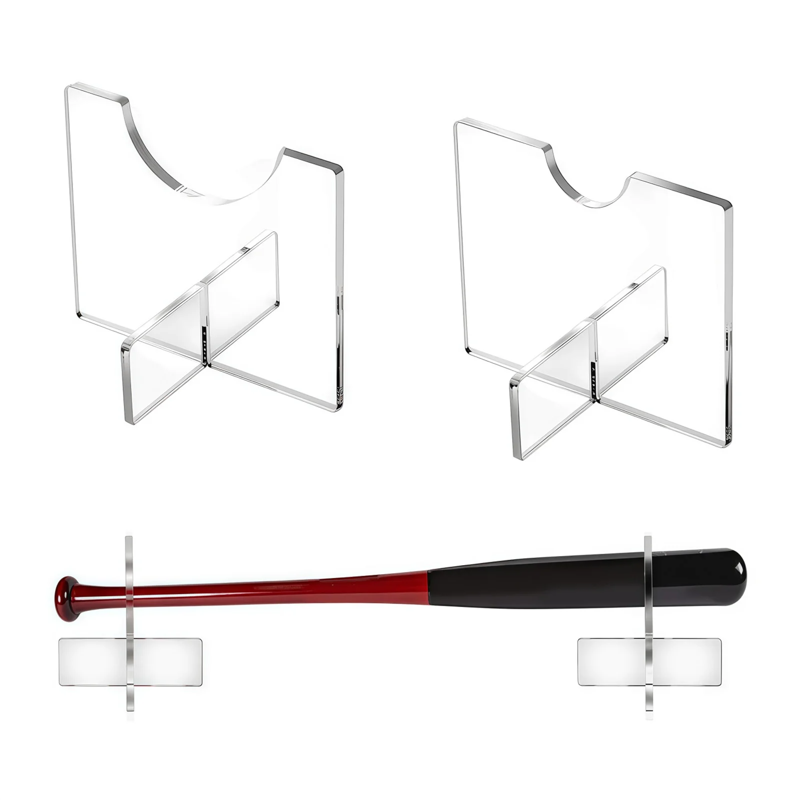 2 Pack Acrylic Display Stand Baseball Bat Holder Mini Vertical Storage Tube Shelf for Home  Decor Baseball Display Rack