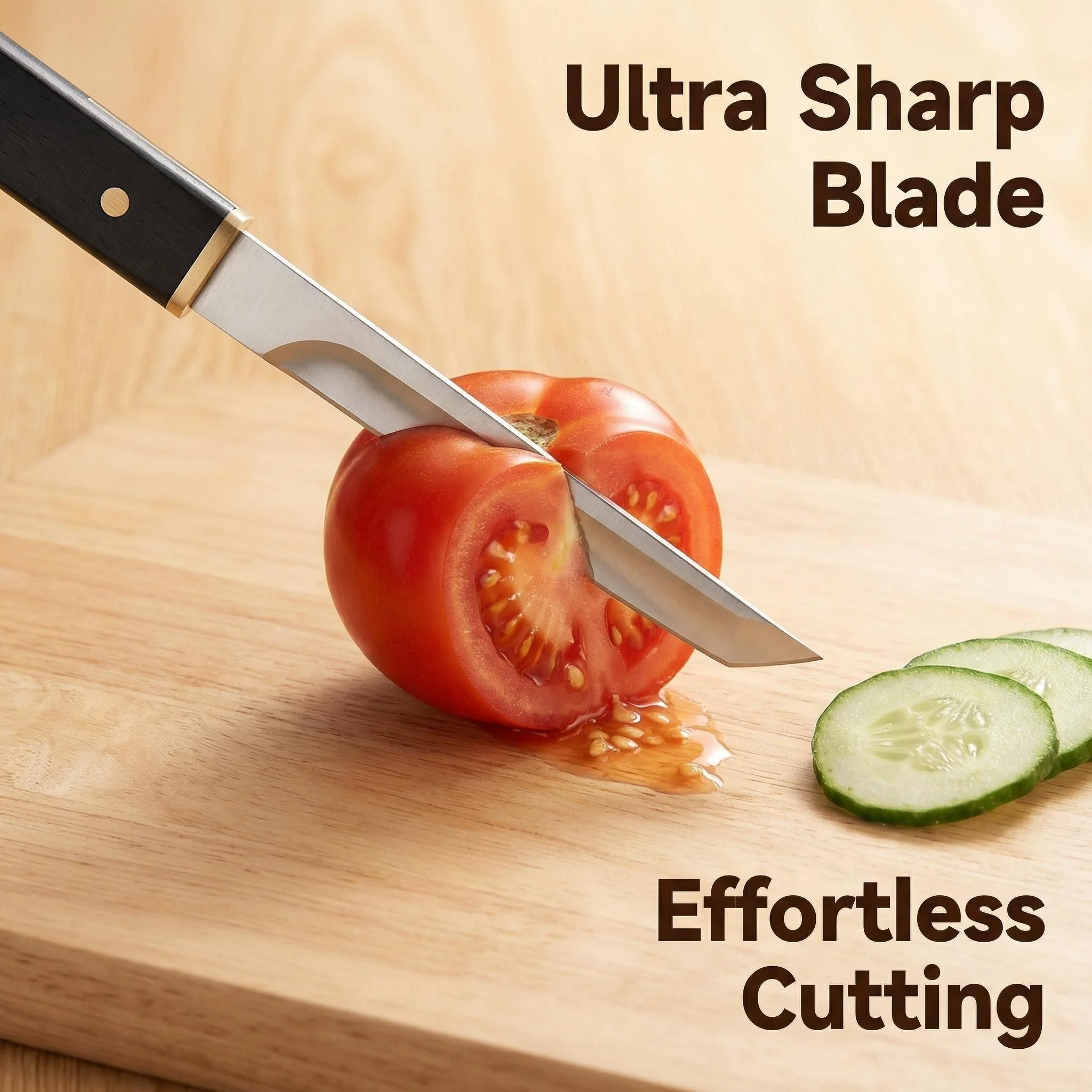 Professional kitchen knives, fixed-blade small knives, kitchen fruit knives with knife sheaths, sharp multi-functional knives