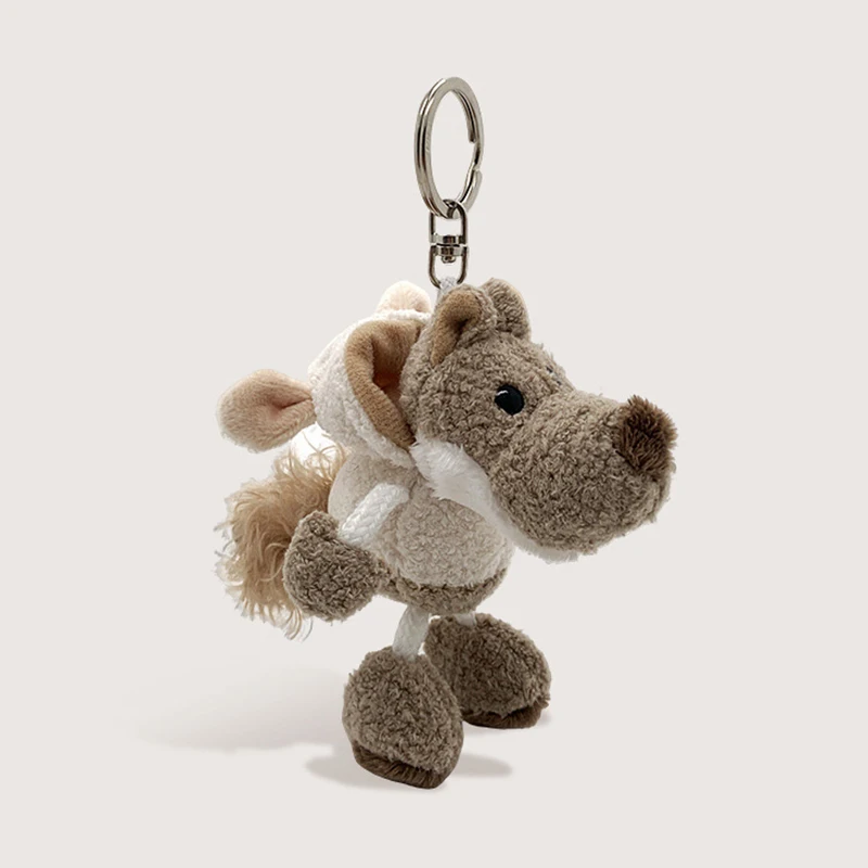 

Плюшевый брелок-волк 10 см, милый, пушистый, для сумки, автомобиля, аксессуар для женщин, подарок для девочек, плюшевая игрушка-животное