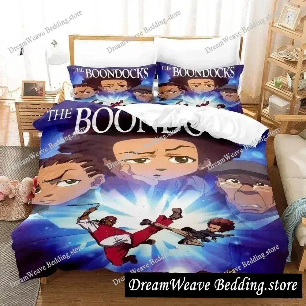 3D Print The Boondocks Bedding Set Single Twin Full Queen King Size Bed Set Aldult Kid Bedroom Anime Duvet Cover Sets592592FQH