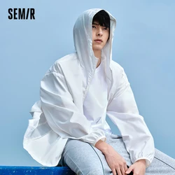 Semir Coat Men 2024 Summer New Loose Relaxed comodo abbigliamento per la protezione solare giacca con cappuccio per coppia